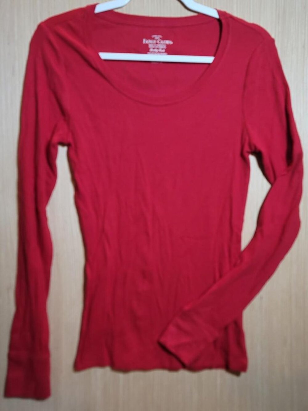 Red Faded Glory Long Sleeve Ribbed Top